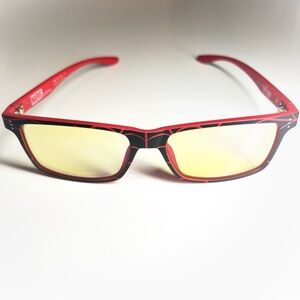 Marvel Red and Black Spiderweb Men's Glasses with Yellow Tint